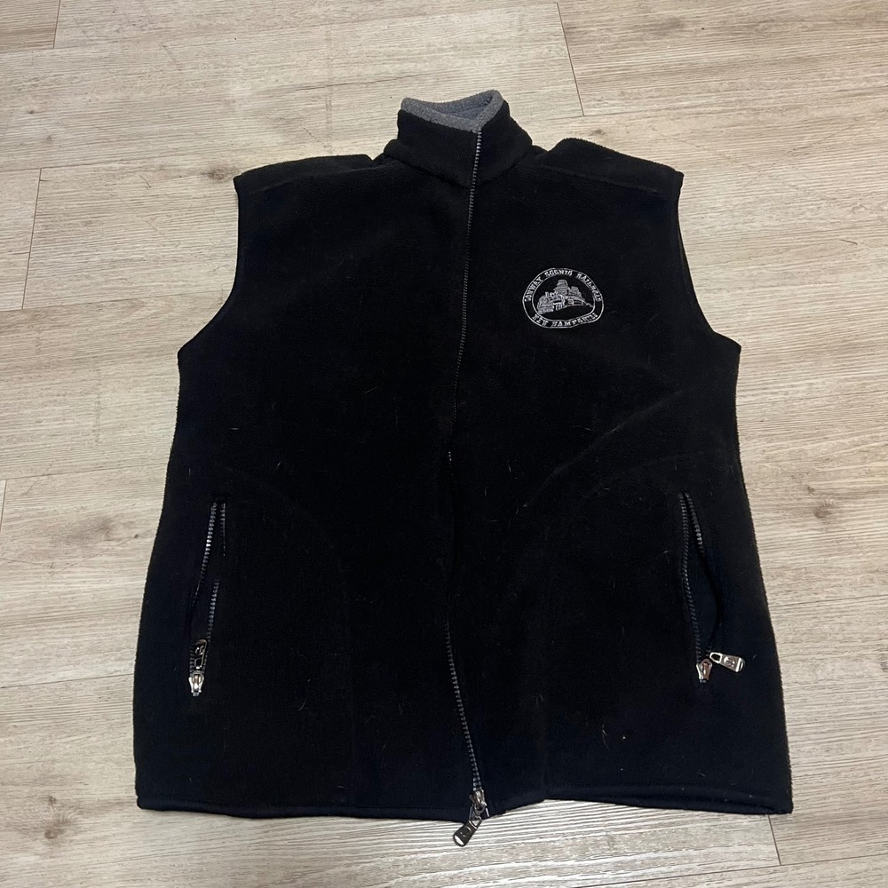 Conway Scenic Railroad New Hampshire Men's Full Zip Fleece Vest Sz M Amtrak MBTA